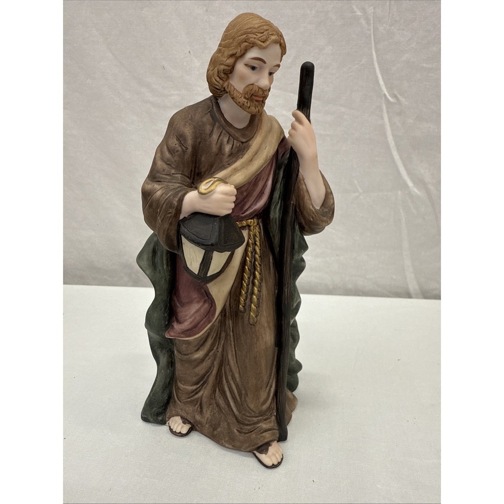 Kirkland Sig Nativity Replacement Standing Joseph 8" with Lantern 75177 Vintage